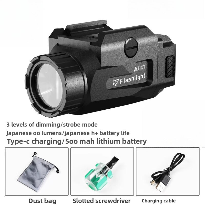 black-color-metal-flashlight