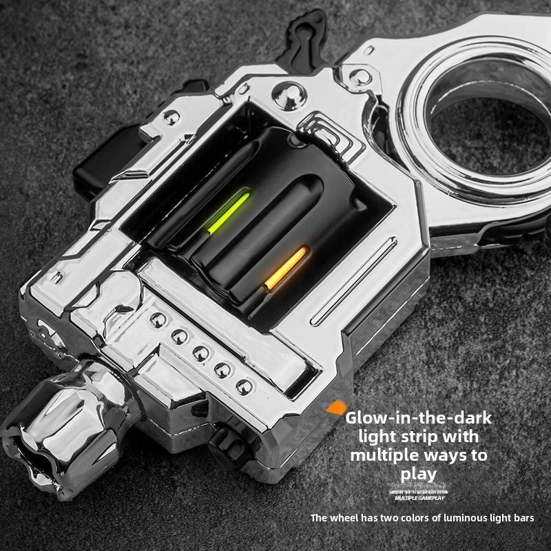 The revolver comes with two colors of luminous light strips
