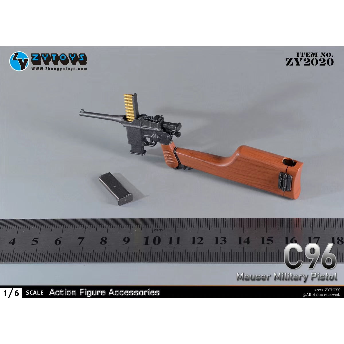 1:6 Mauser C96 Shell Ejection Toy Gun Model
