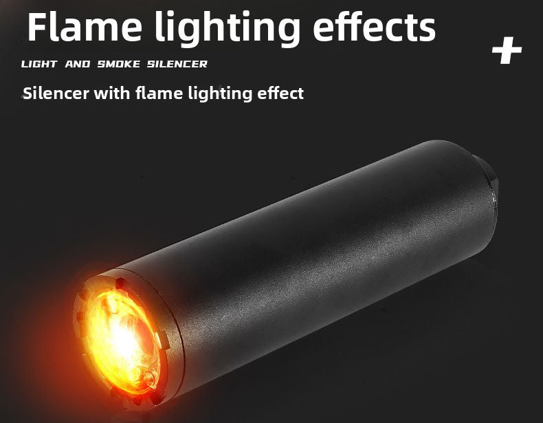 Muffler with flame light