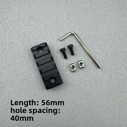 5 slot black rail piece