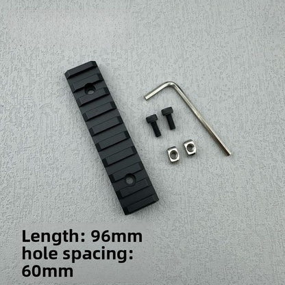 9 slot black rail piece