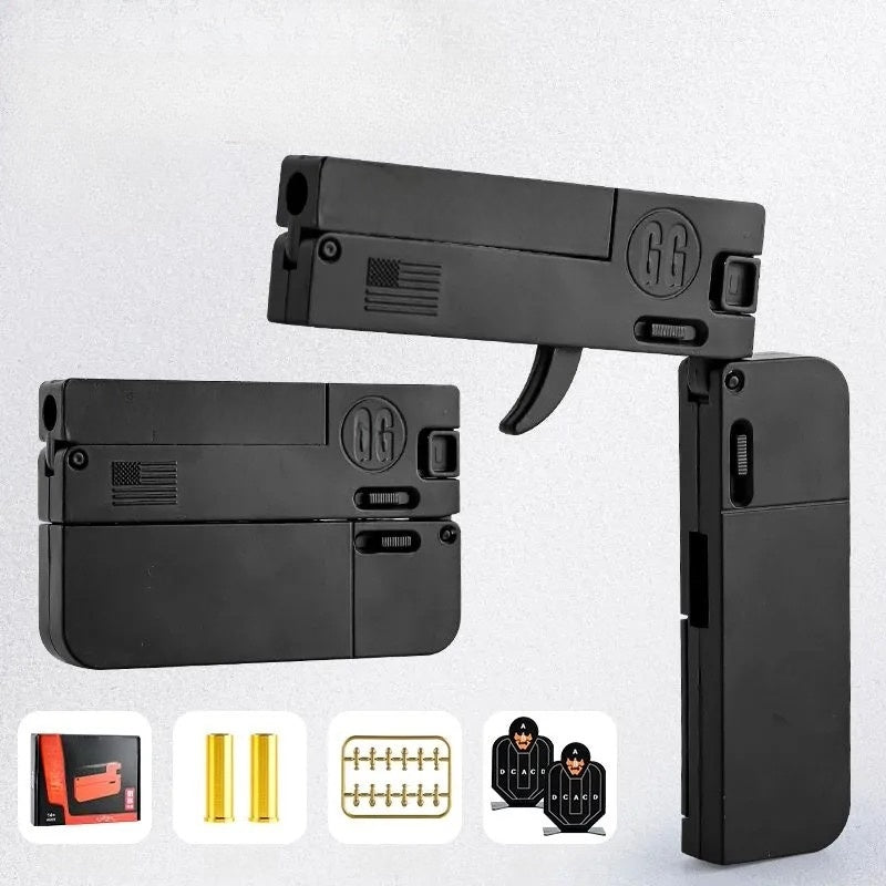 LifeCard Black Folding Toy Pistol
