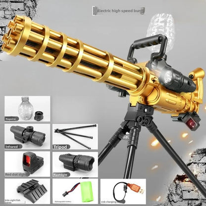 Gold gel gun with stand