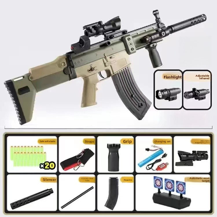 SCAR Automatic/Electric Soft Bullet Toy Gun – AKAG TOY