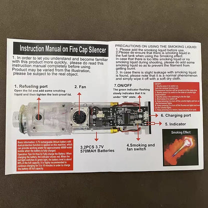 New Metal Rainbow Smoke Tracer Silencer