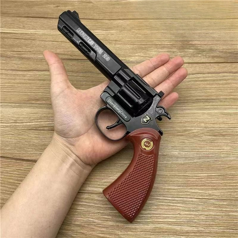 Black revolver gun