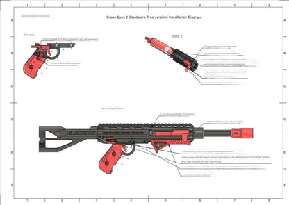 Snake Eye v2 3D Printed Foam Dart Blaster