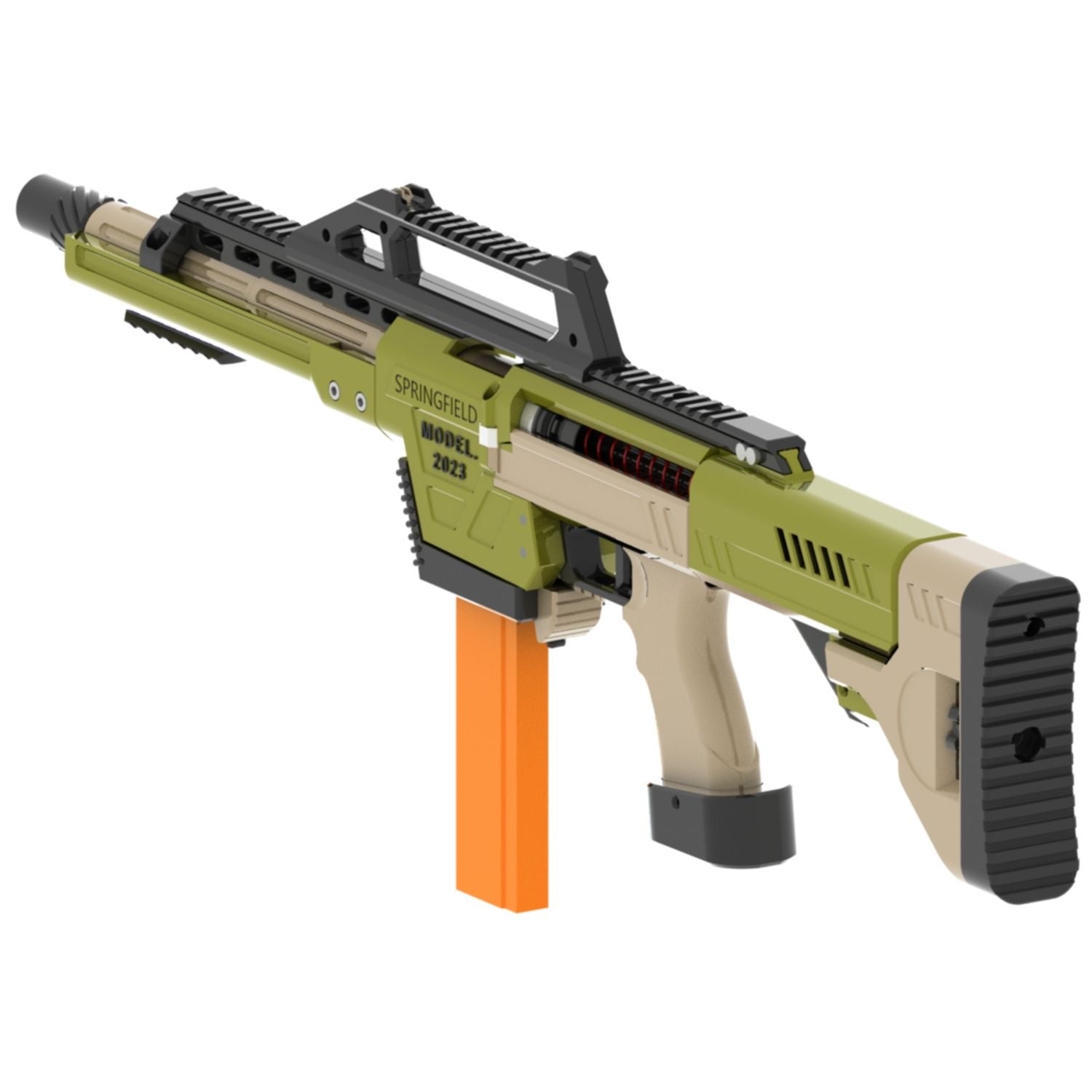 3D Printed Springfield M2023 Nerf Manual Soft Bullet Gun – AKAG TOY