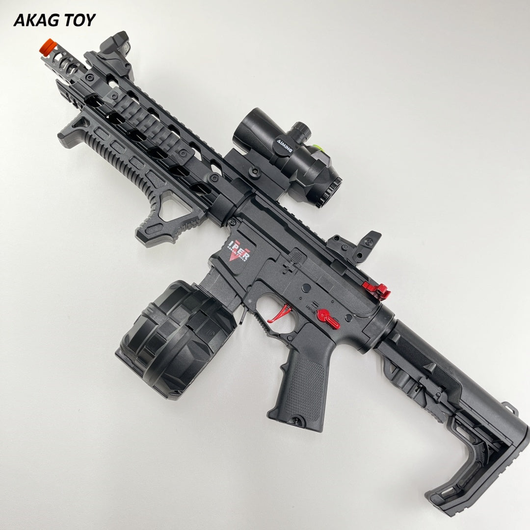 AR15 gel gun with drum magazine
