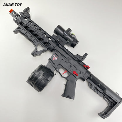 AR15 gel gun with drum magazine