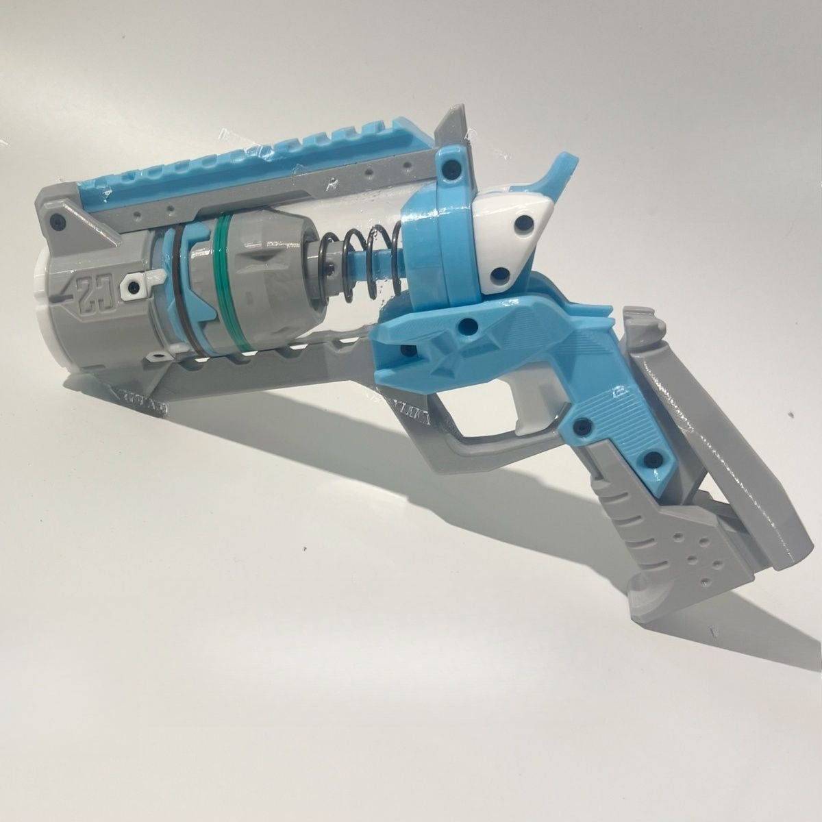 3D printed gray soft bullet gun