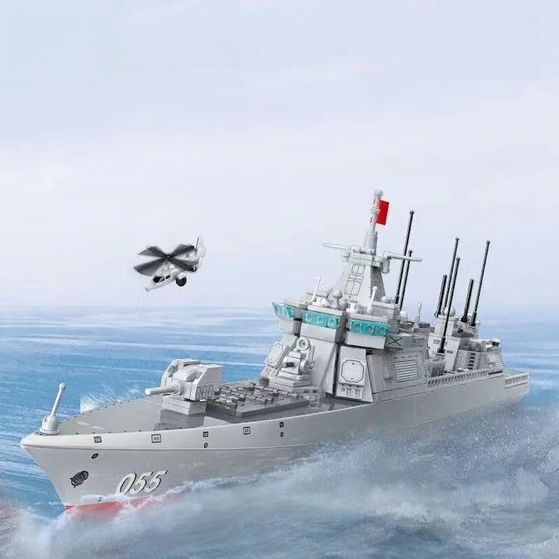 055-destroyer-military-building-blocks-model