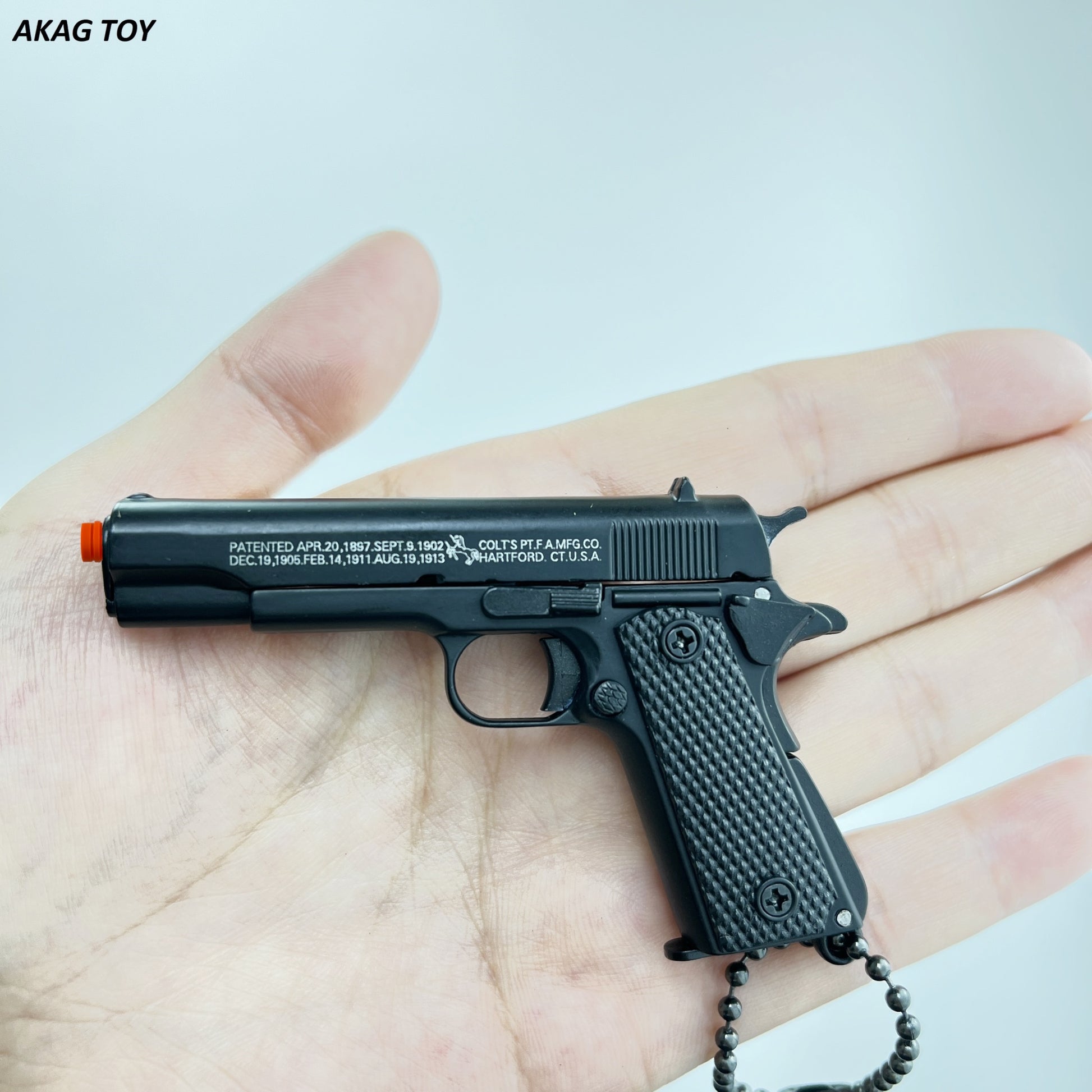 Black Mini 1911 Pistol Keychain