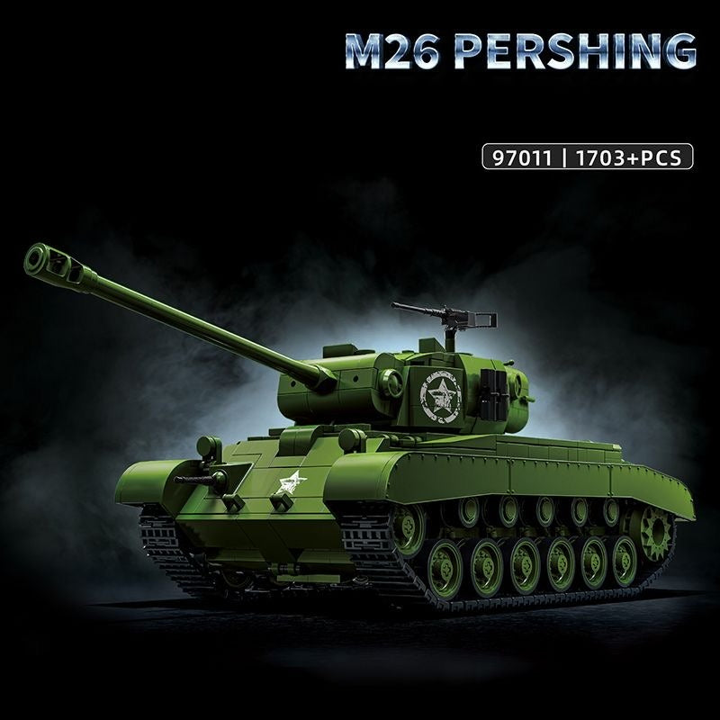 m26-pershing-tank-building-block-model
