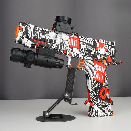 1911 Graffiti Red Electric Pistol