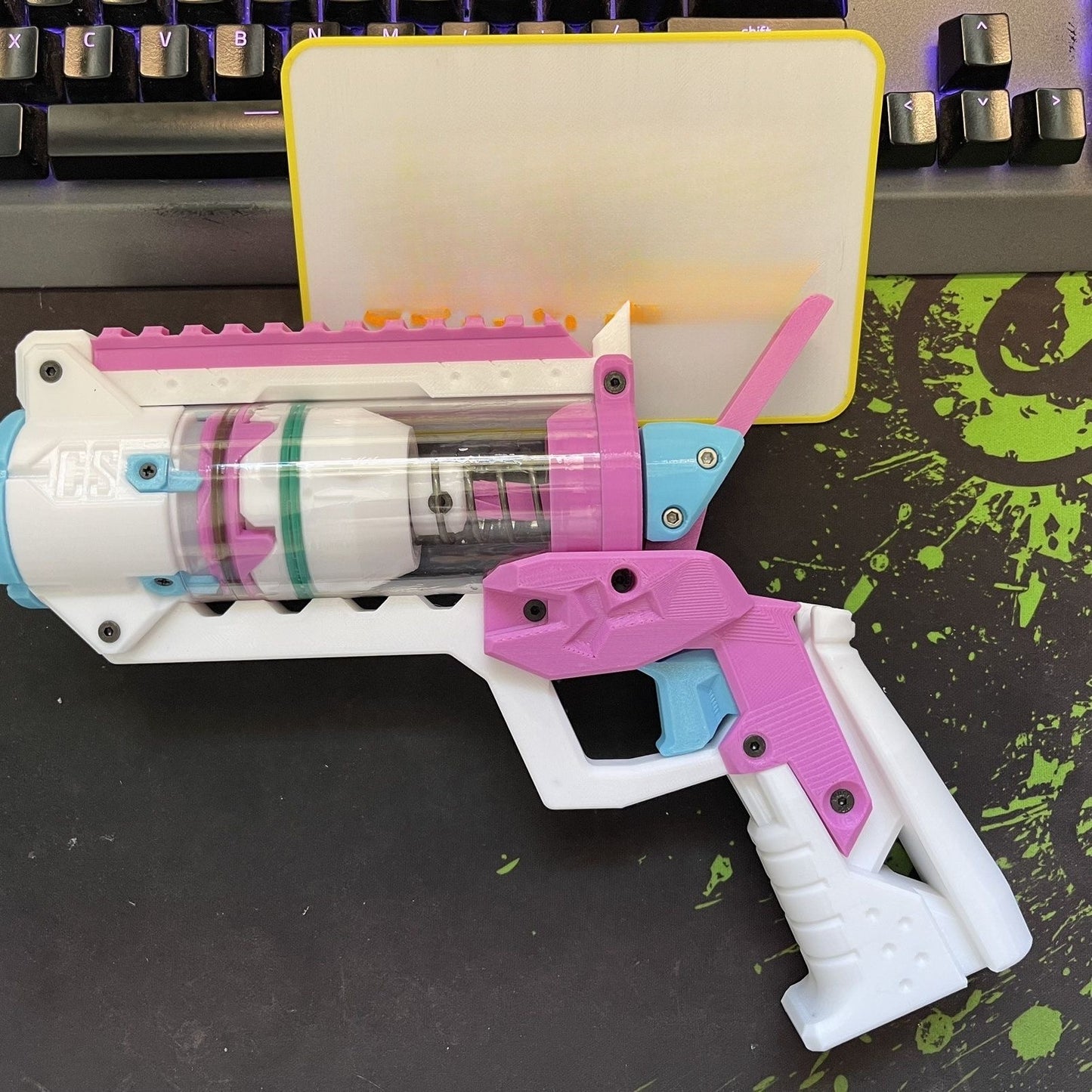 3D printed pink toy gun