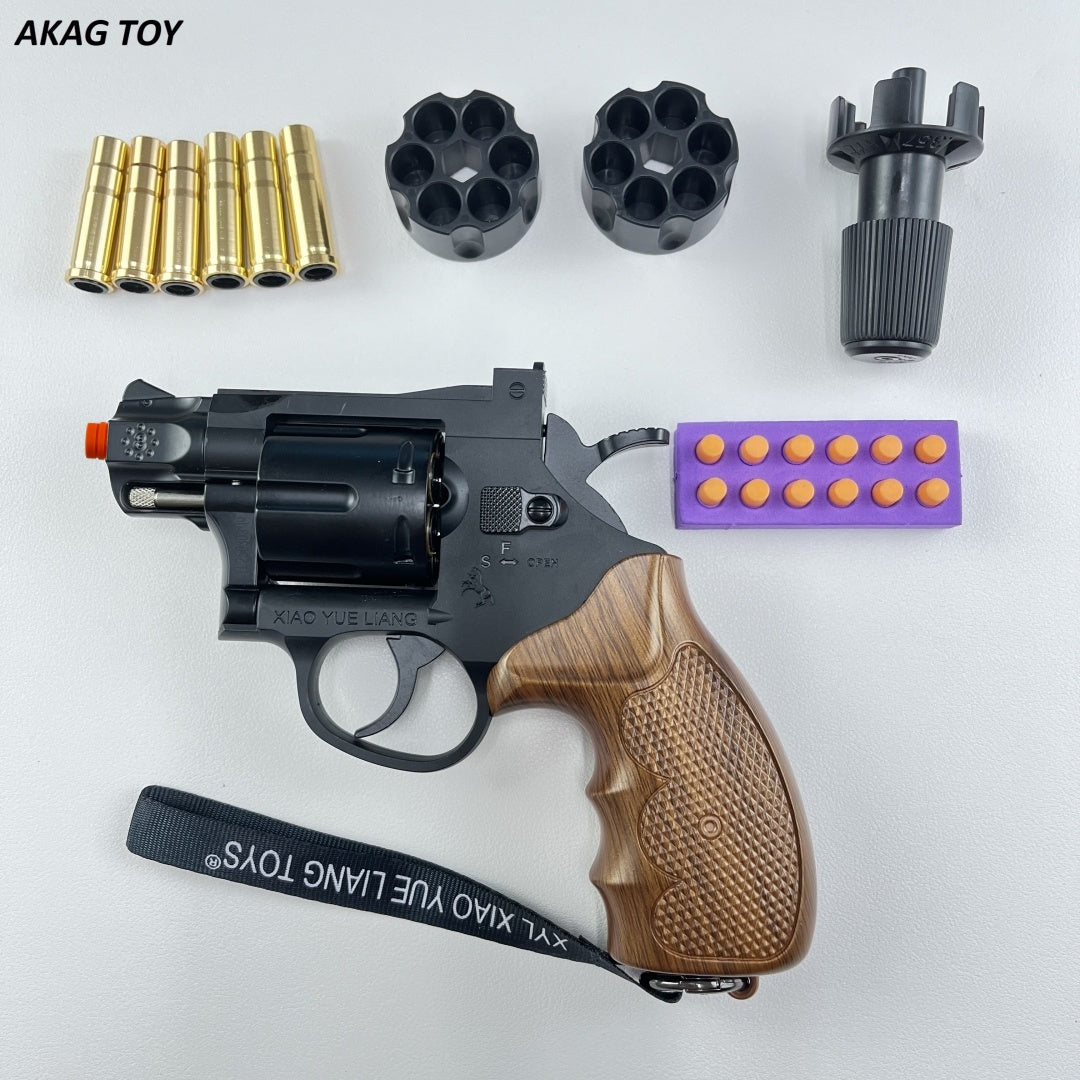 wood grain shell ejection revolver