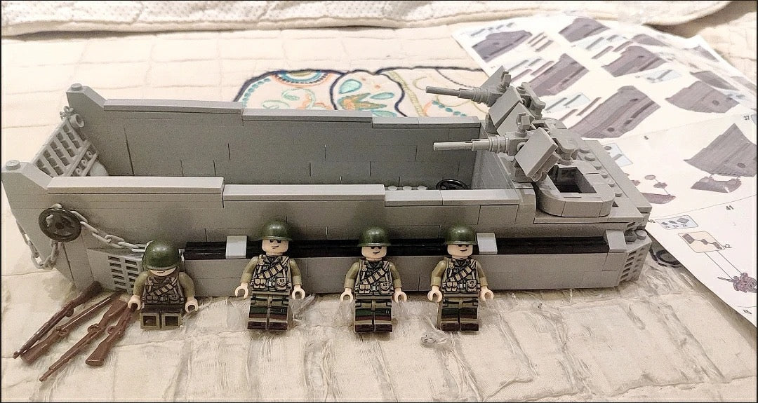 WWII American LCVP Landing Craft Building Block Toy