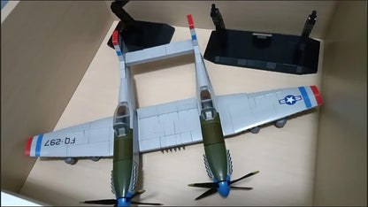 WWII US Army F-82E Mustang Escort Fighter Building Block Toy
