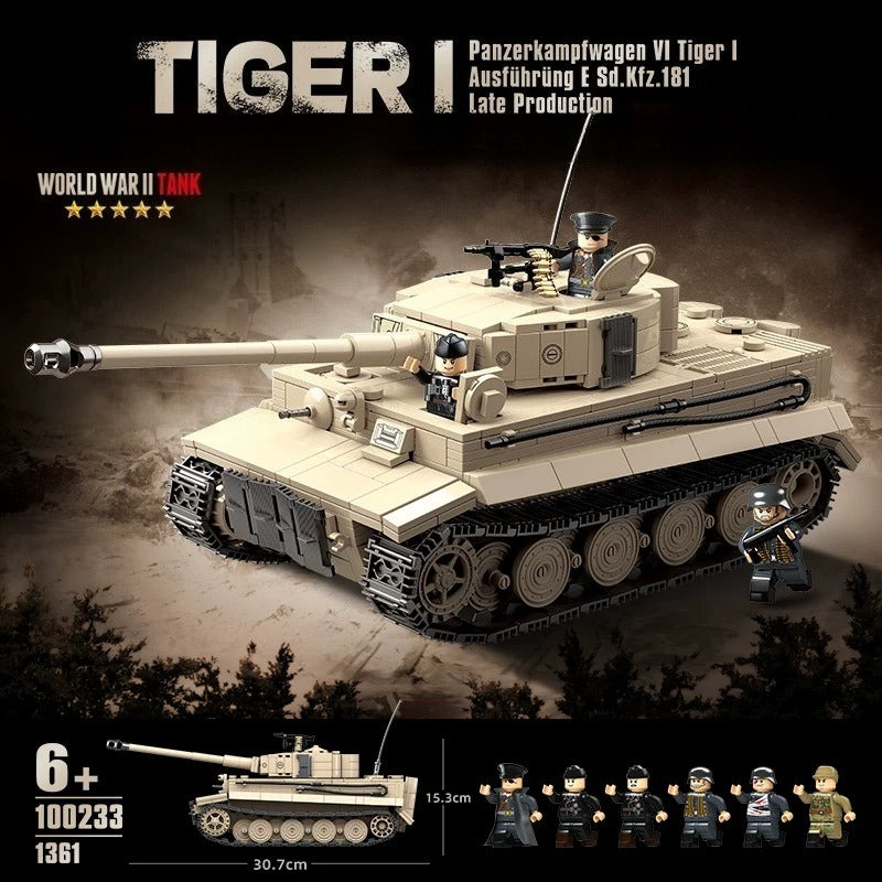 WWII German Tiger I Heavy Tank Building Blocks