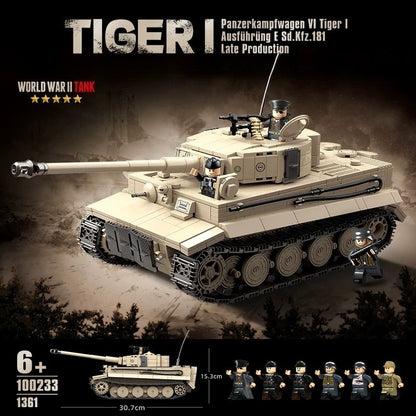 WWII German Tiger I Heavy Tank Building Blocks