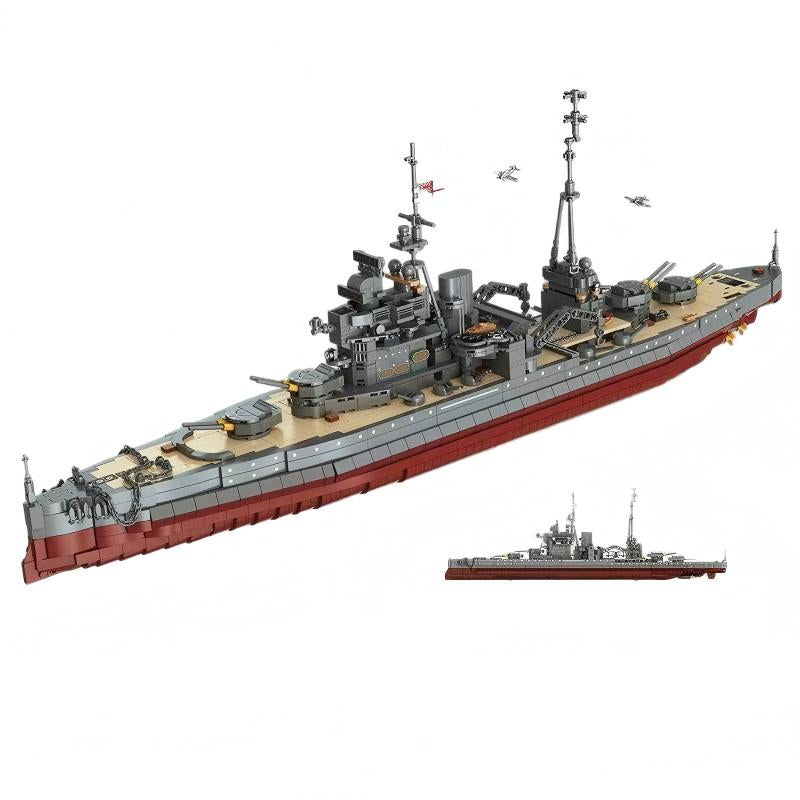 WWII Queen Elizabeth Battleship Building Blocks Model