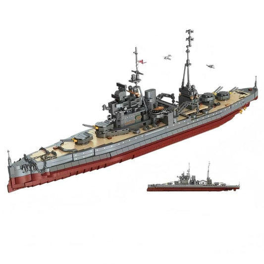 WWII Queen Elizabeth Battleship Building Blocks Model