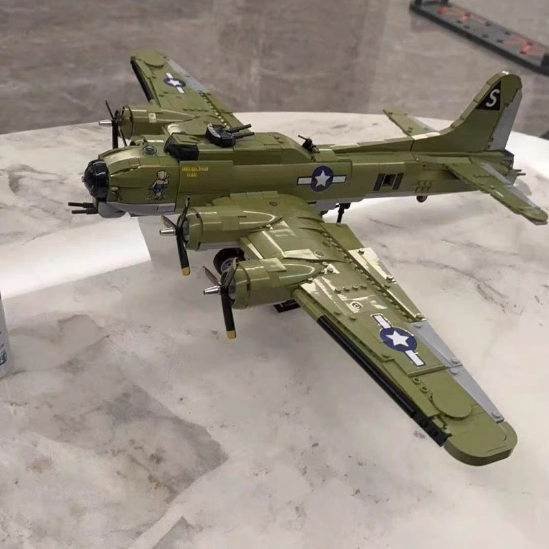 B-17GS Flying Fortress Bomber Building Block Model