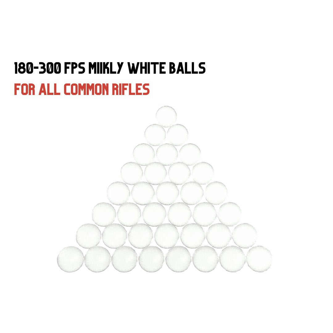 180-300 FPS 7.3mm Milky White  Gel Balls（5 Packs）