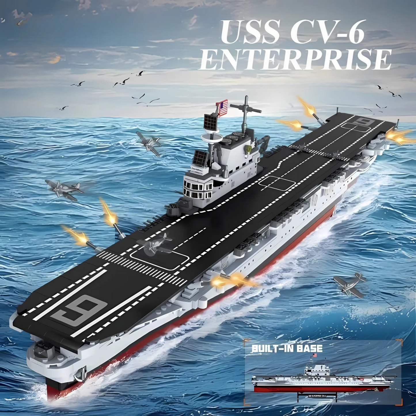 wwii-uss-cv-6-enterprise-model