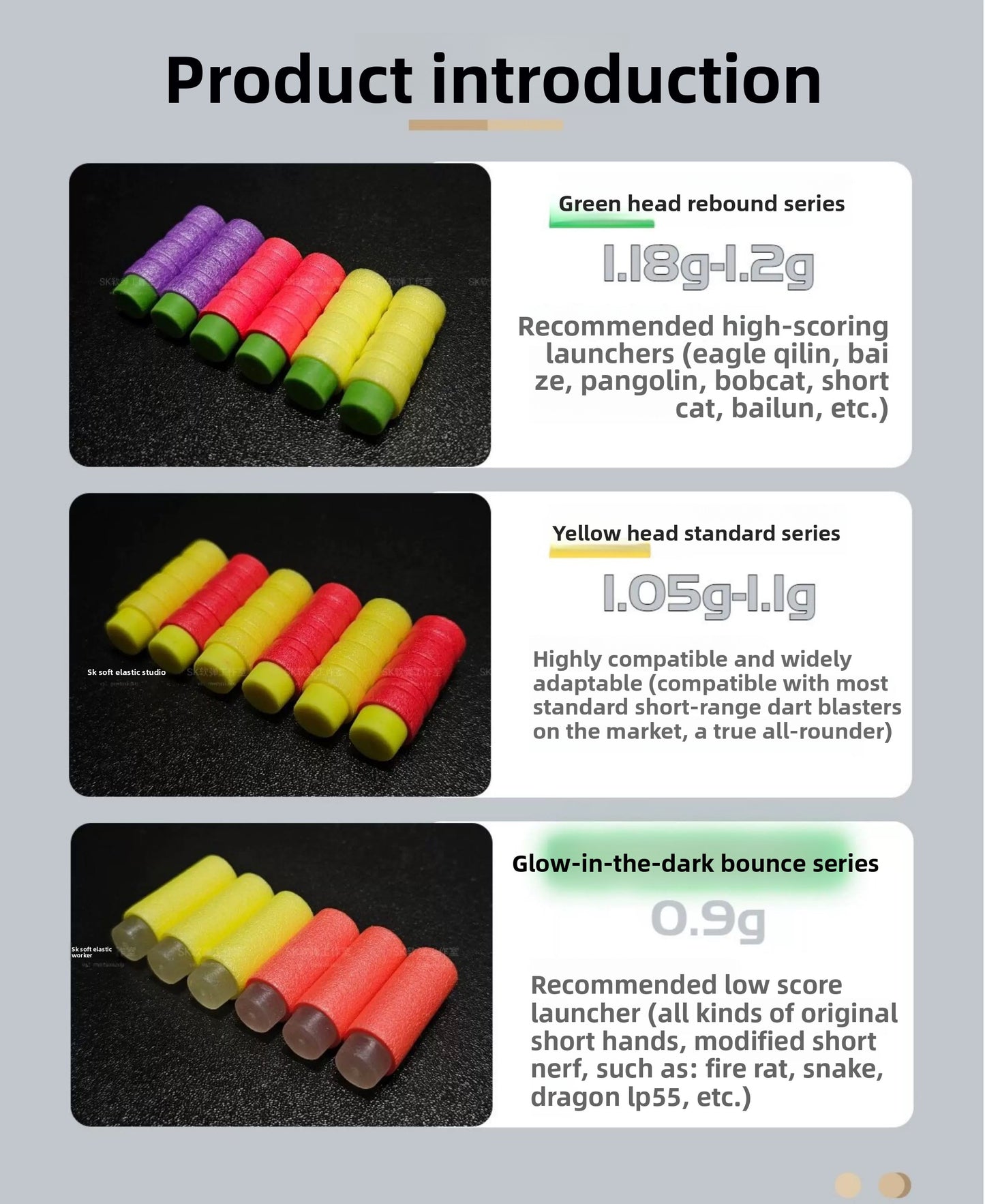BK ACE Four-Segment Ring Safety Soft Foam Darts (200 rounds)