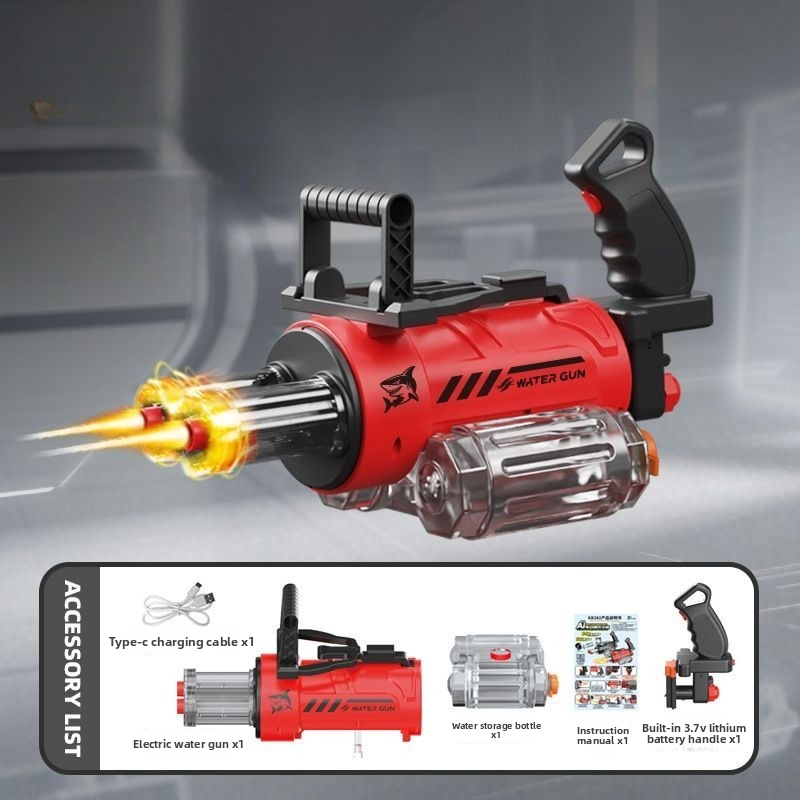 Gatling Dual-Barrel Electric Water Gun with AI Voice Control