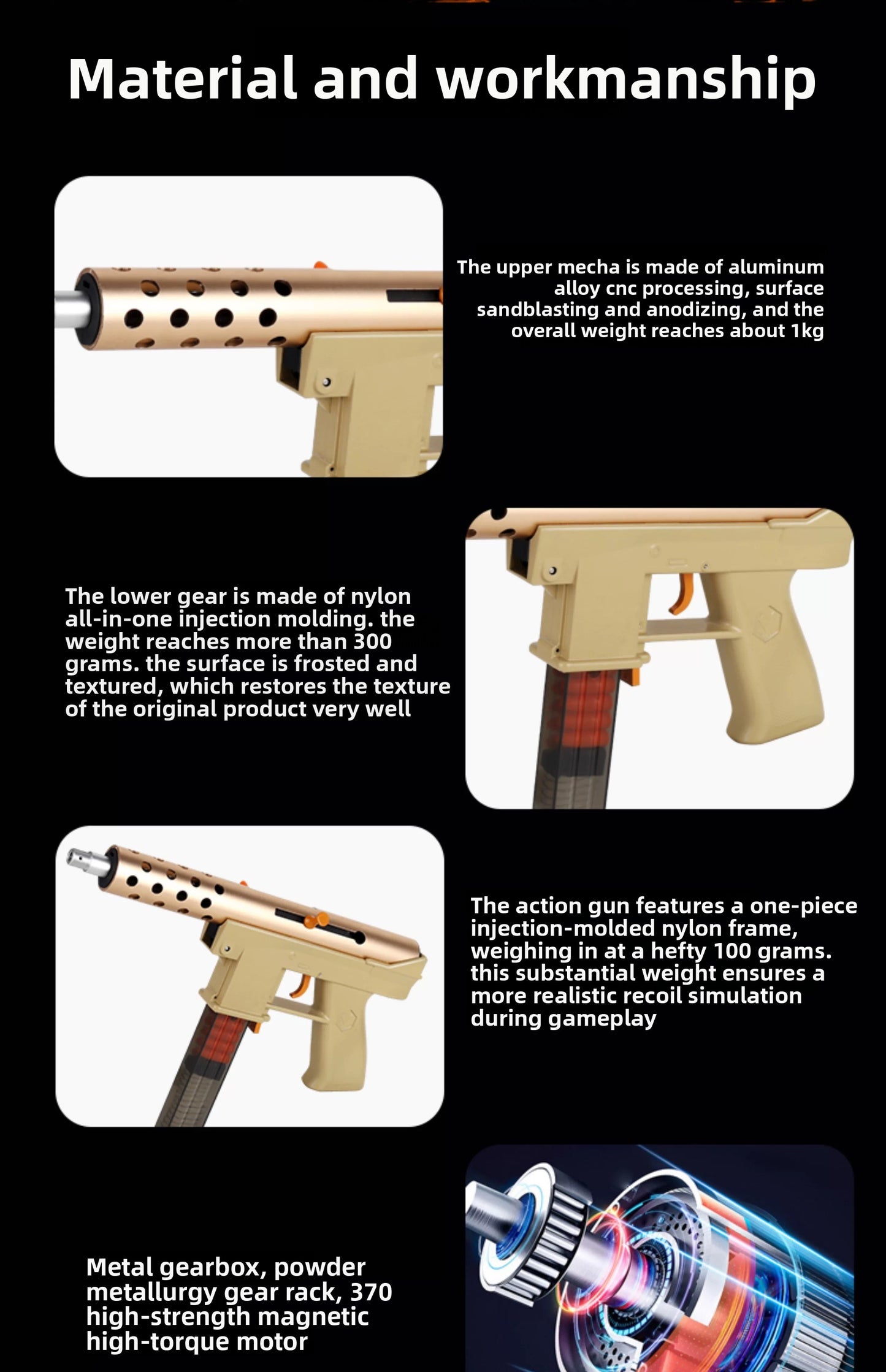 PX Tec-9 Electric Shell Ejection Laser Toy Gun