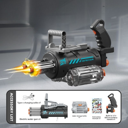Gatling Dual-Barrel Electric Water Gun with AI Voice Control