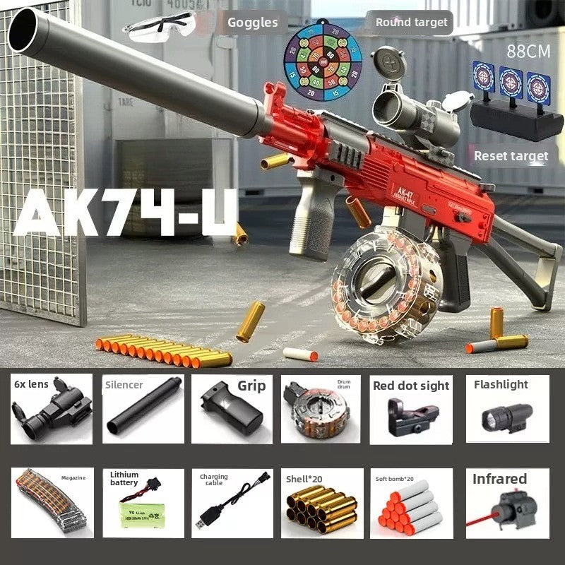ak74u ​-red-soft-bullet-gun