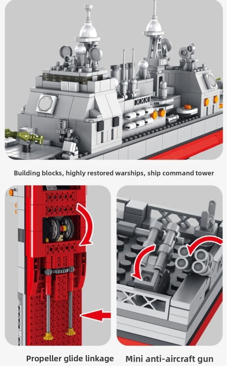 Ticonderoga-class Guided-missile Cruiser Military Building Blocks Model