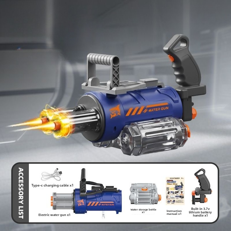 Gatling Dual-Barrel Electric Water Gun with AI Voice Control