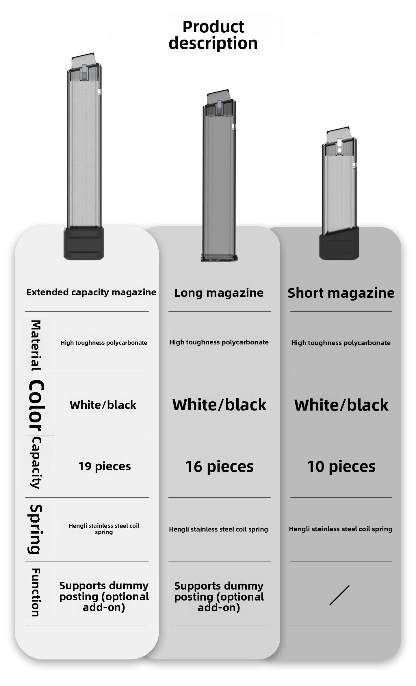 HC Transparent Magazine for Toy Blaster
