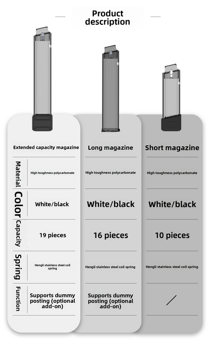 HC Transparent Magazine for Toy Blaster