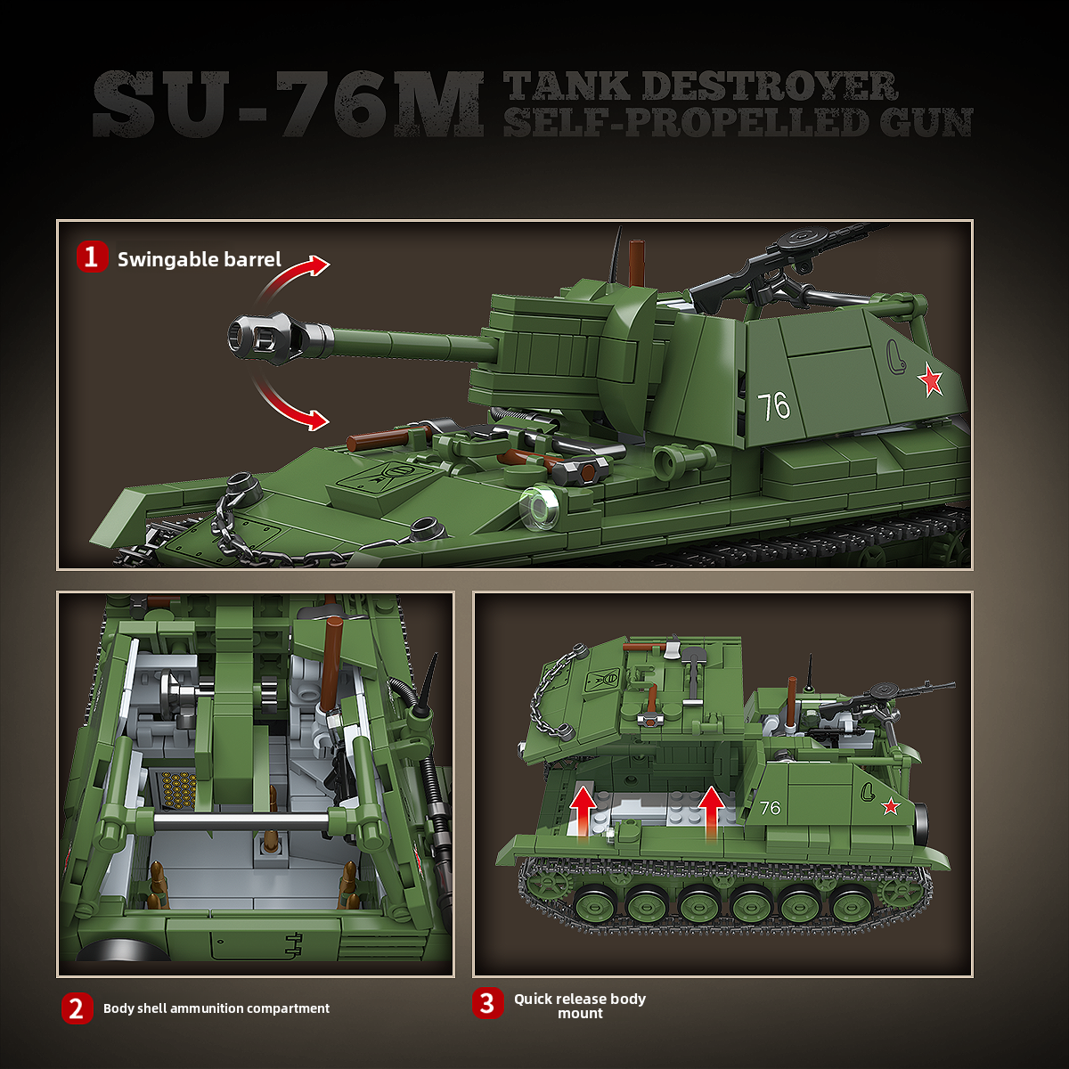 soviet-su-76m-model-construction