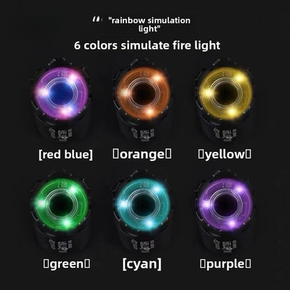 Rainbow Flame-Glowing Metal Silencer