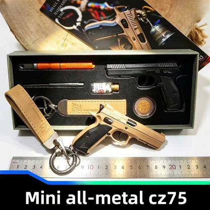 GQH CZ75 Full Metal Toy Gun Model Keychain