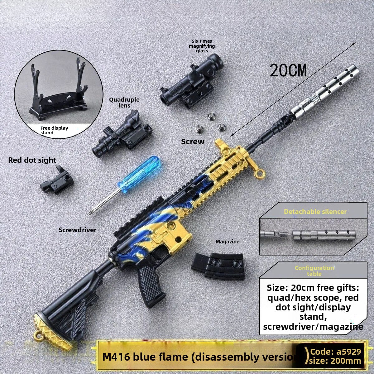 m416-gold-toy-model