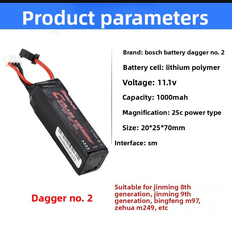 short-sword-no. 2-battery-specifications