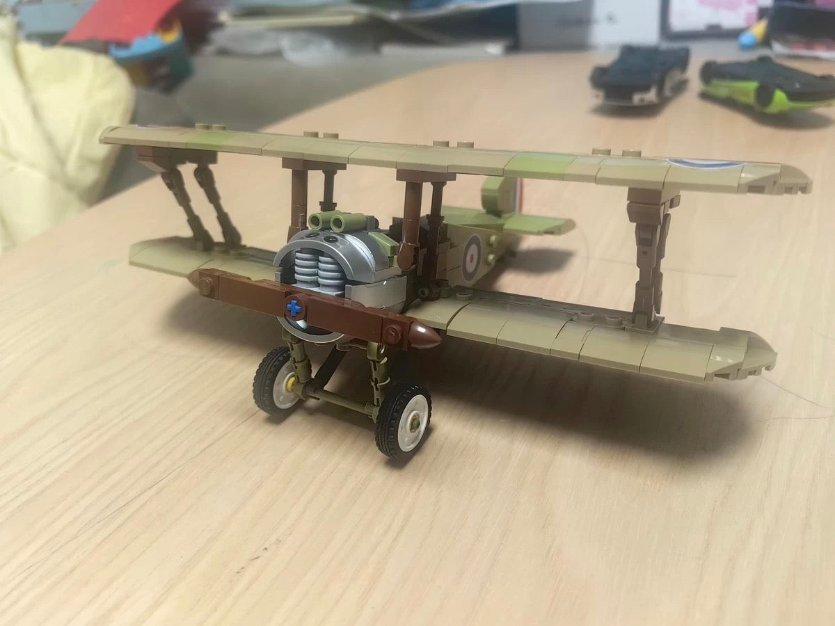 WWI British Sopwith Camel S Fighter Jet Building Block Model