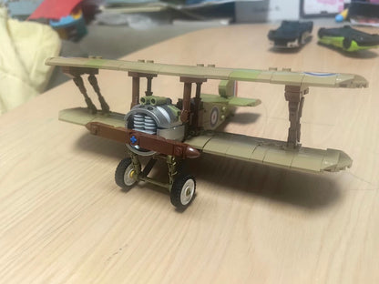WWI British Sopwith Camel S Fighter Jet Building Block Model