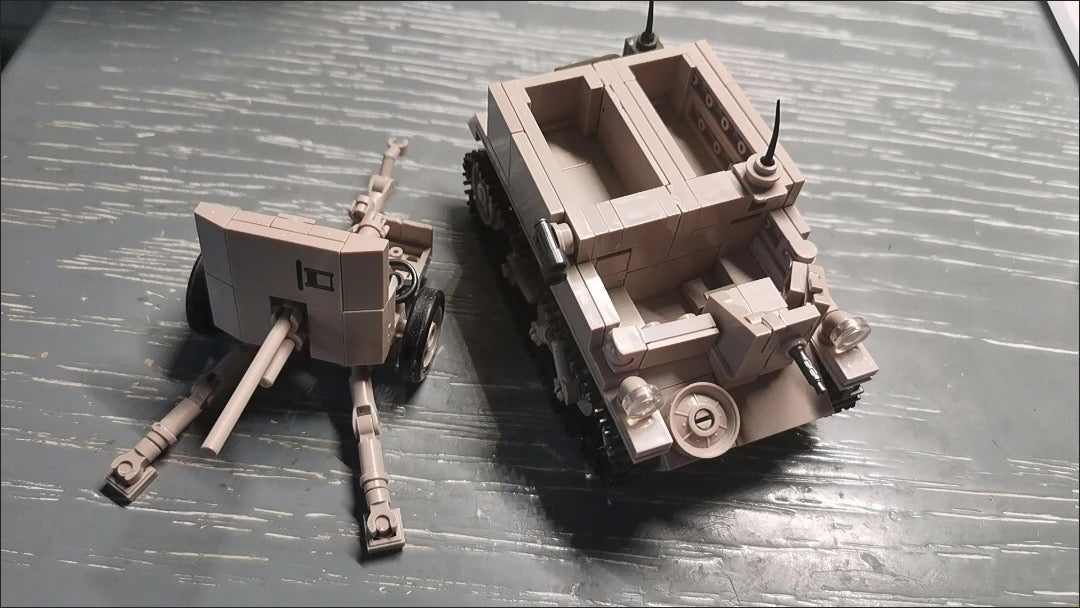 WWII British Third Party Bren Gun Carrier Ordnance QF2-pounder Building Block