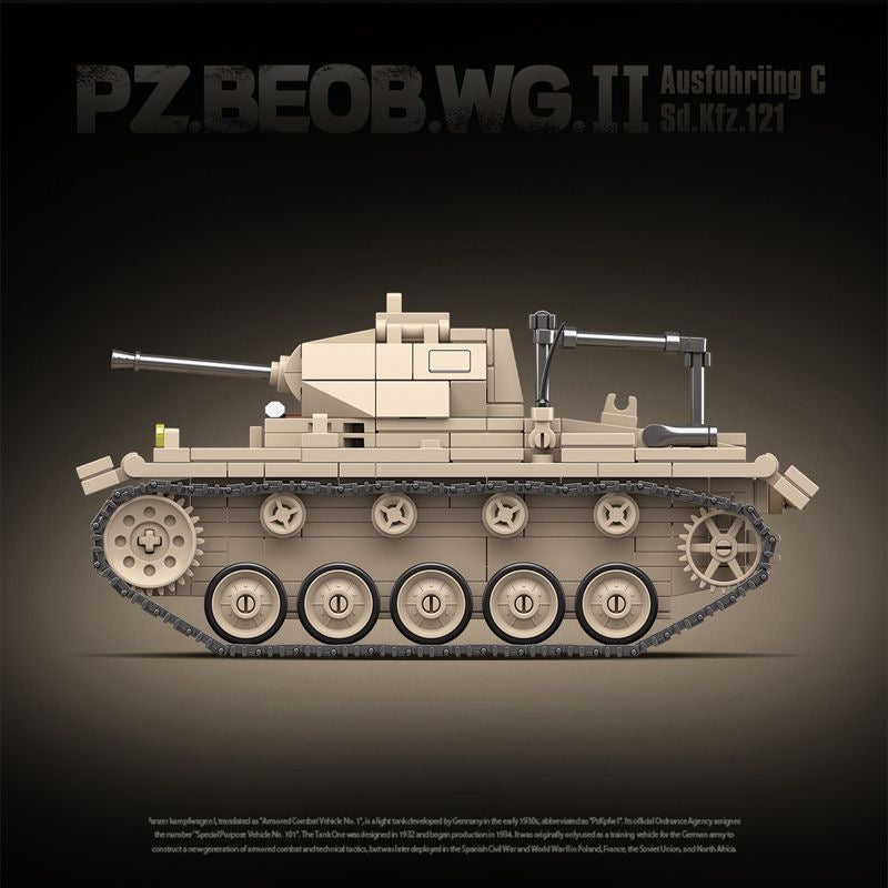 panzer-ii-tank-building-block-set