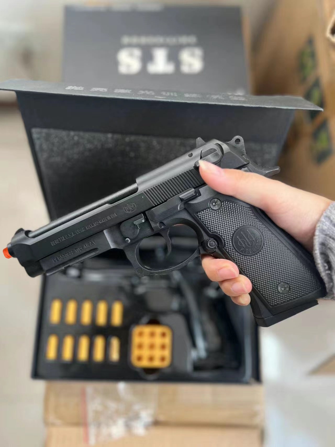 Beretta M92 Blowback Ejector Laser Pistol Toy Gun – AKAG TOY